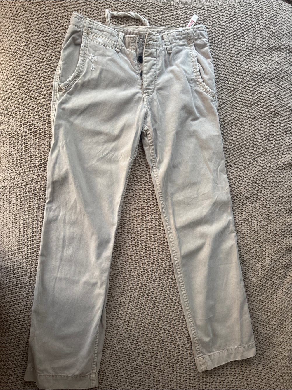 True Religion Men's Light Tan Cargo Pants